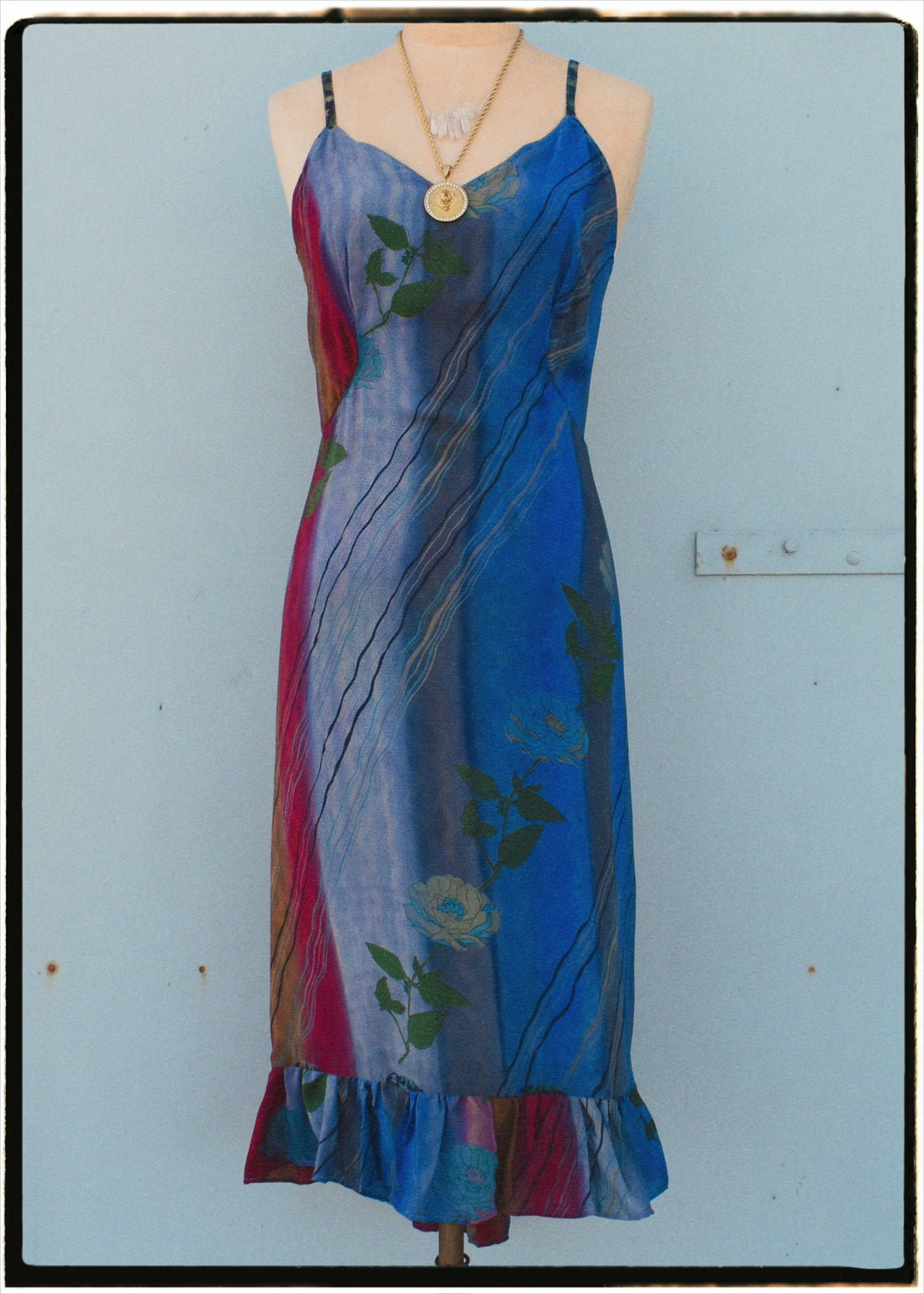 Rumex Silk Slip Dress ~ Flamenca M