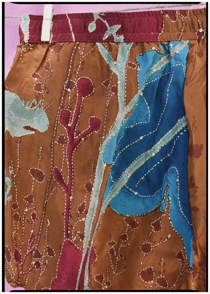 Fumaria Silk Shorts ~ Adobe L