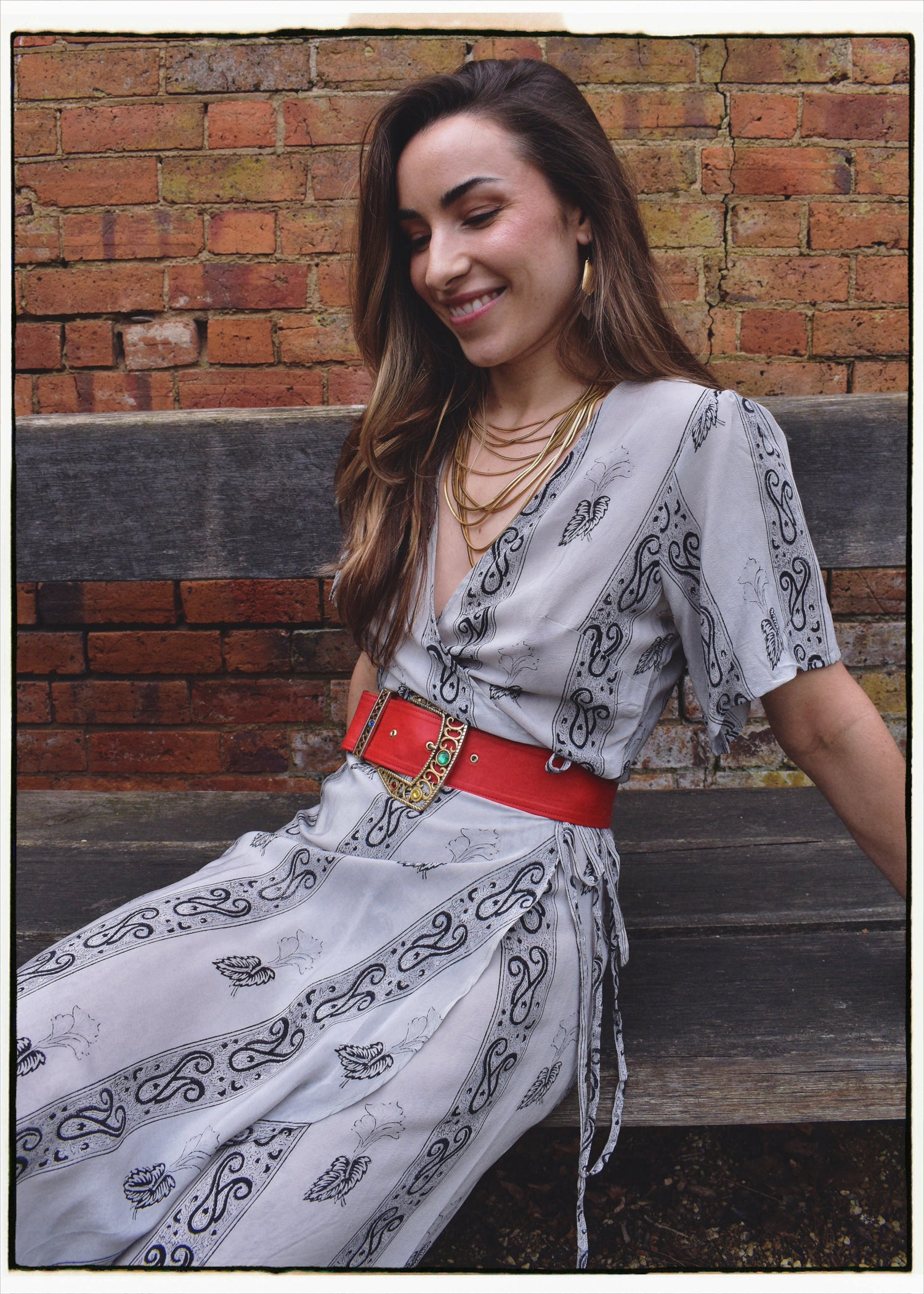 Liatris Silk Crepe Flutter Sleeve Wrap Dress ~ Nimbus M