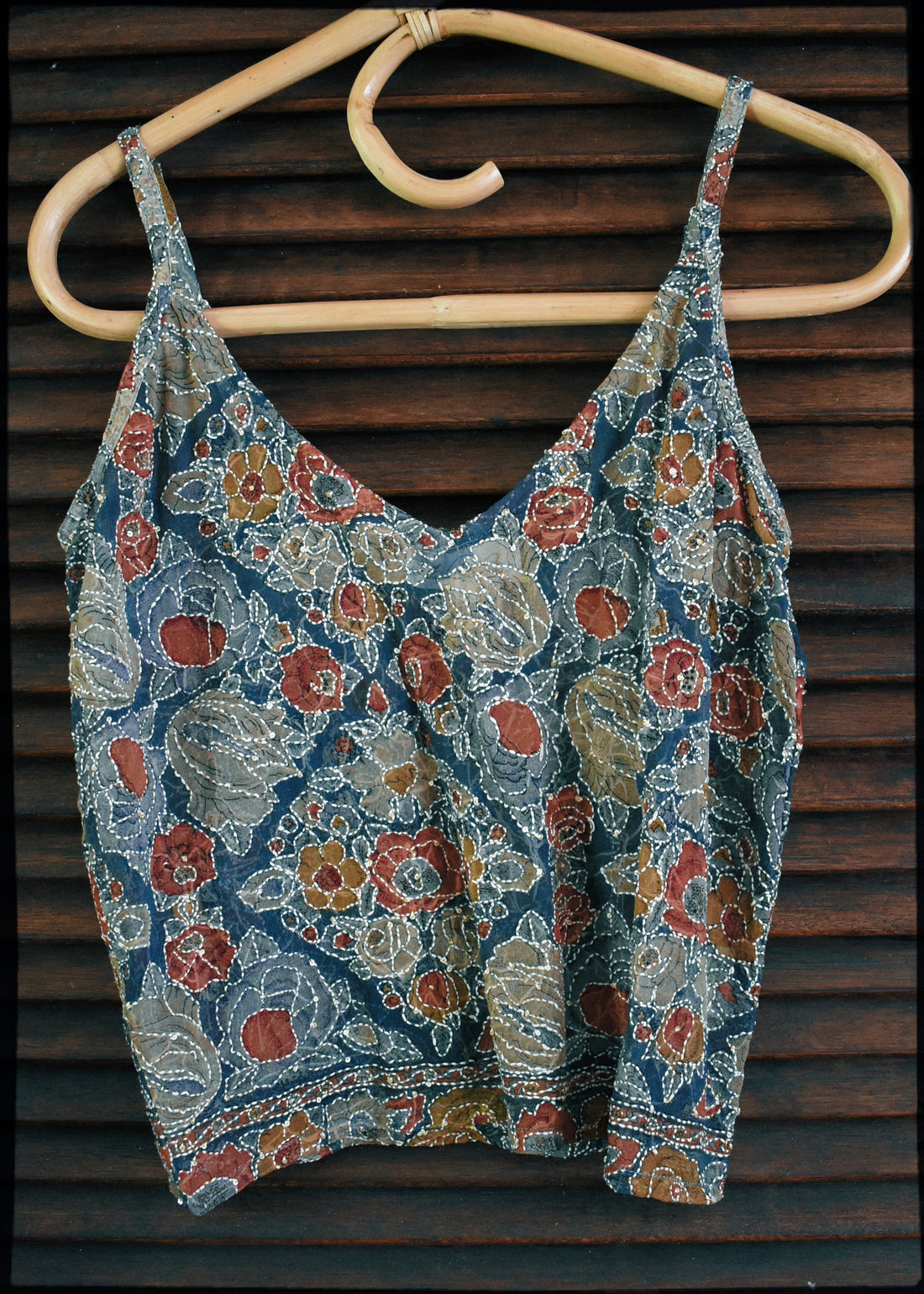 Reseda Silk Crepe Camisole Top ~ Carnelian XS