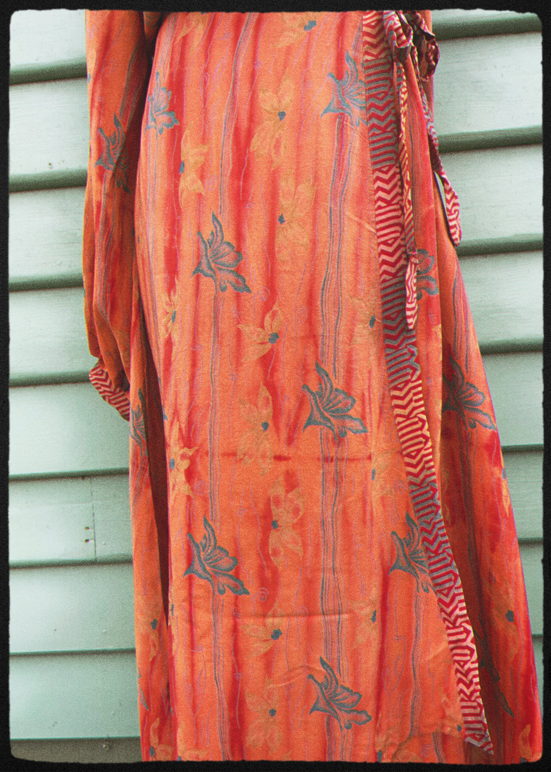 Caladium Wrap Silk Dress ~ Clementine L