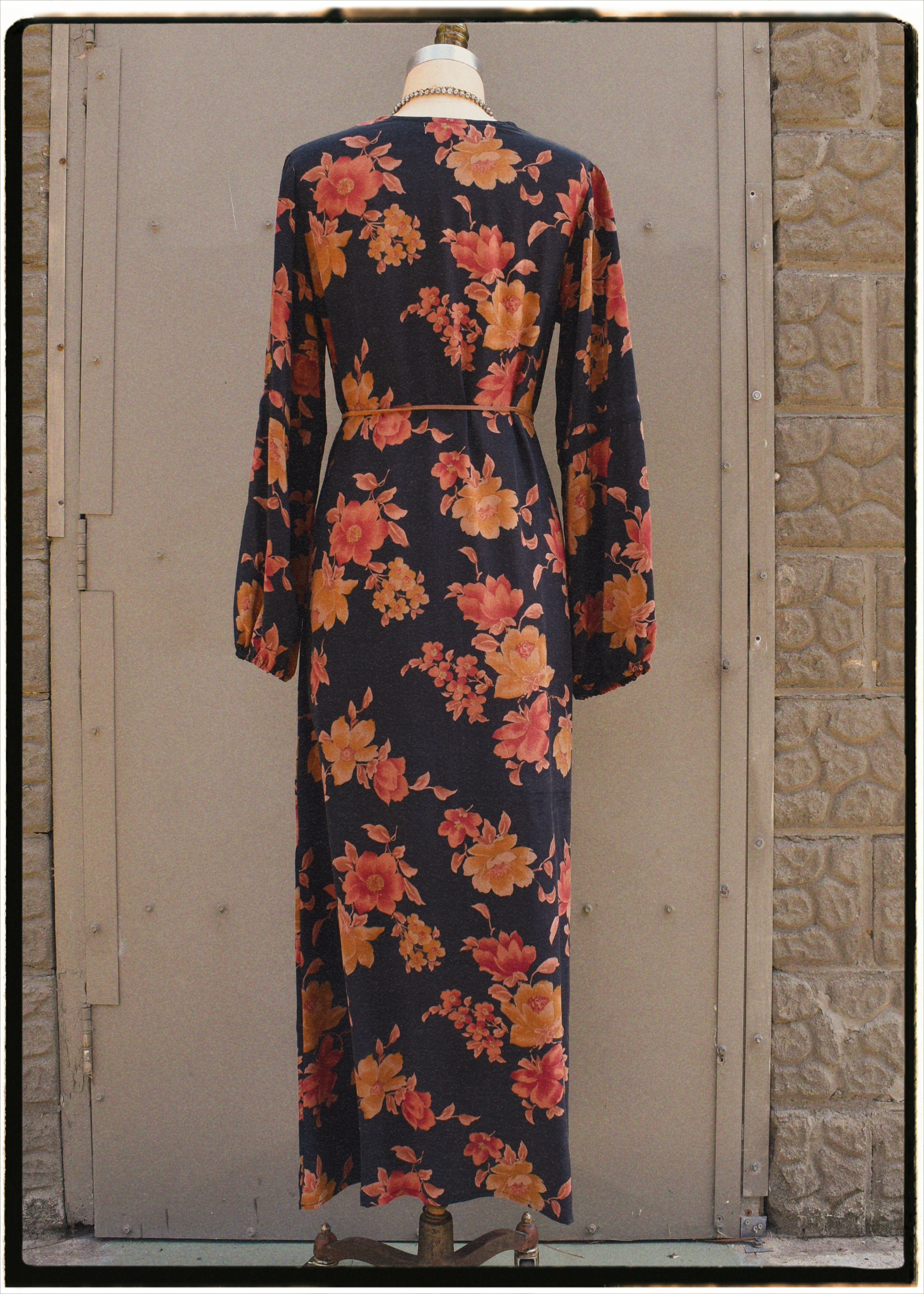 Zea Silk Crepe Kaftan Maxi Dress ~  Oriole S
