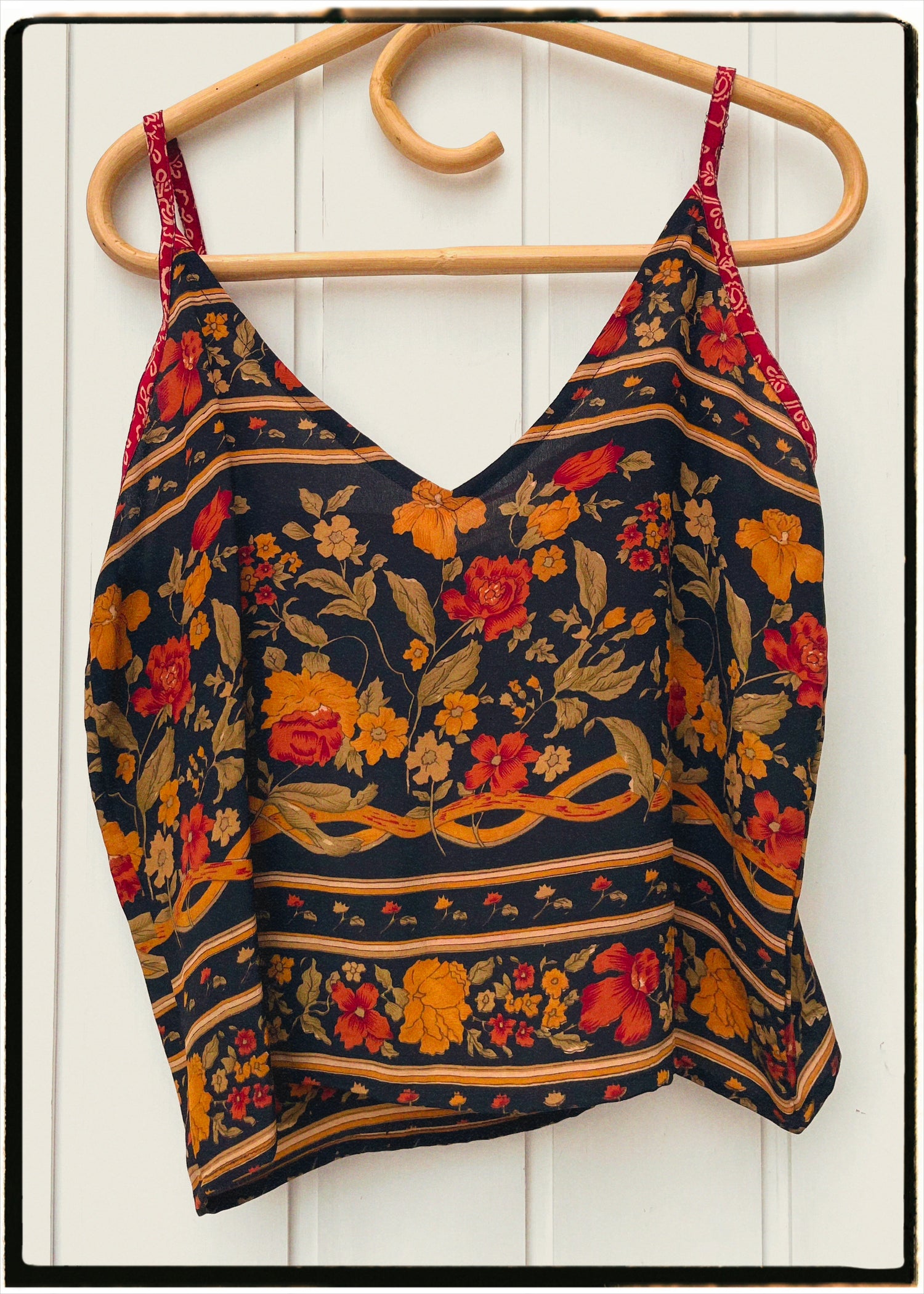 Reseda Silk Crepe Camisole Top ~ Autumn M