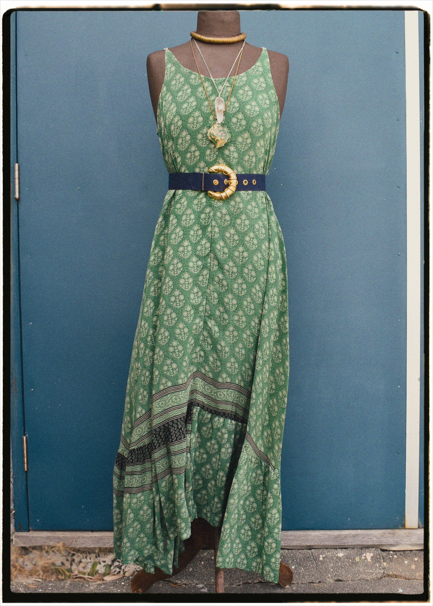 Eustoma Silk Crepe Swing Maxi Dress ~ Fusion XL