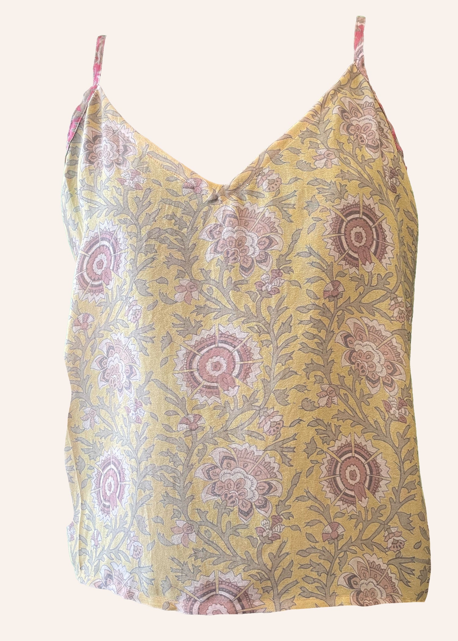 Reseda Silk Crepe Camisole Top ~ Ethereal XL
