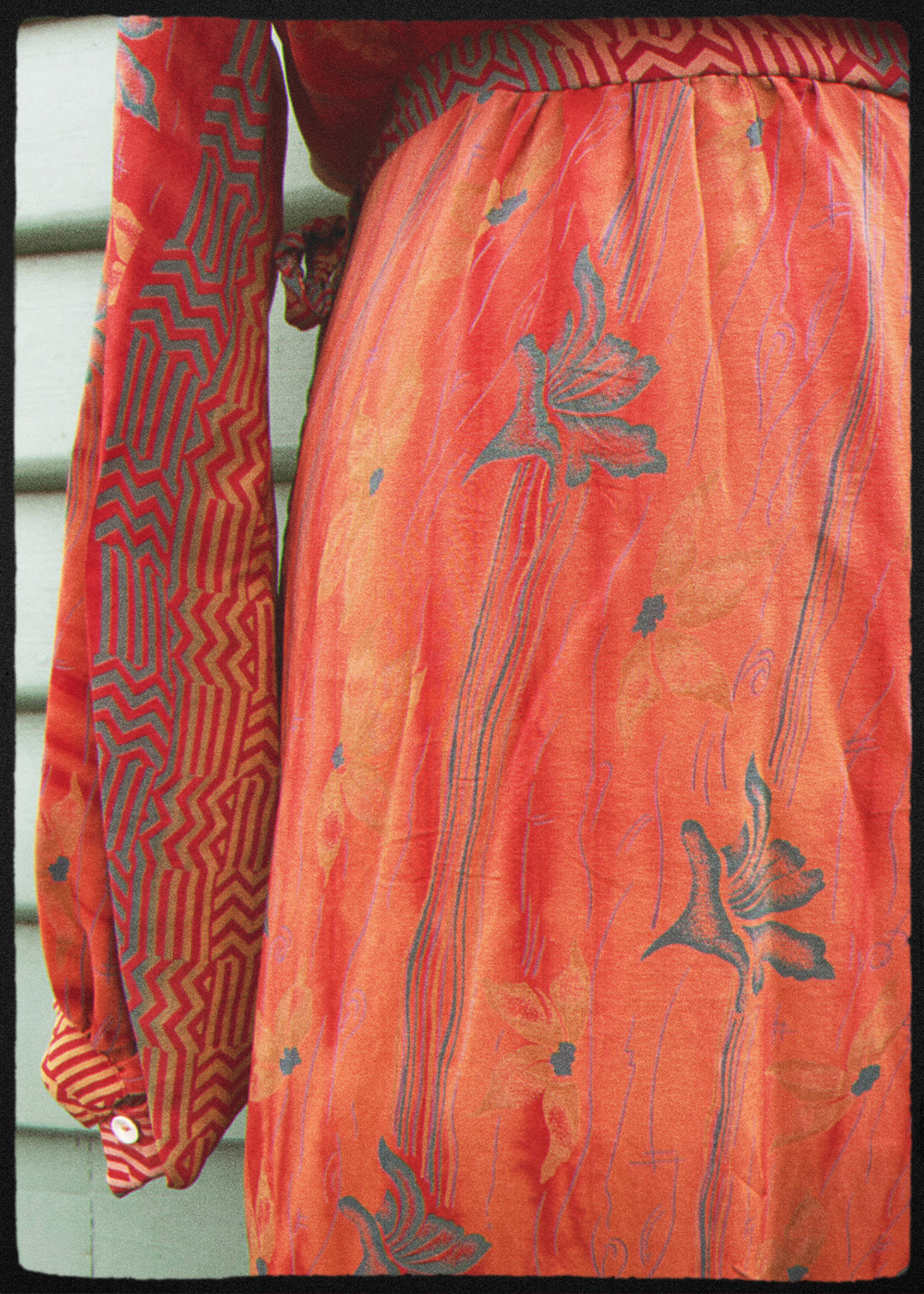 Caladium Wrap Silk Dress ~ Clementine L