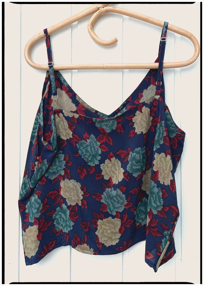 Reseda Silk Crepe Camisole Top ~ Peony XL