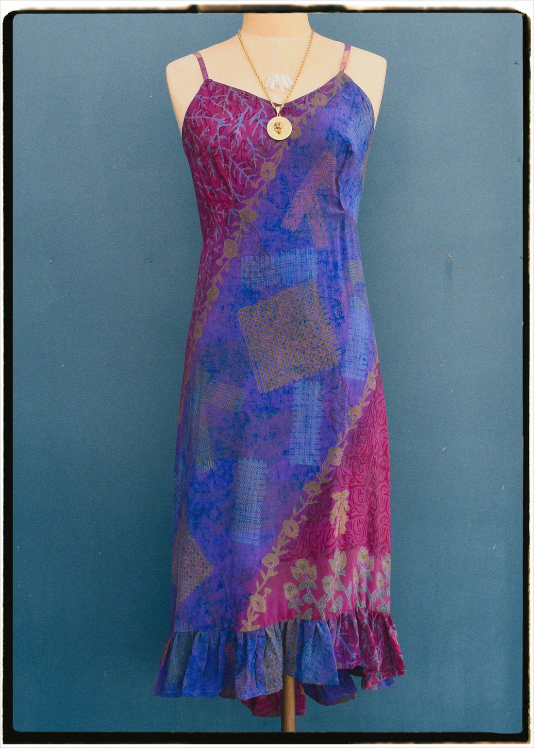 Rumex Silk Slip Dress ~ Hollyhock L