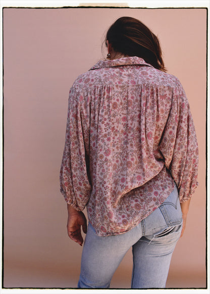 Cleome Silk Crepe Shirt ~ Scallop  XS &amp; M