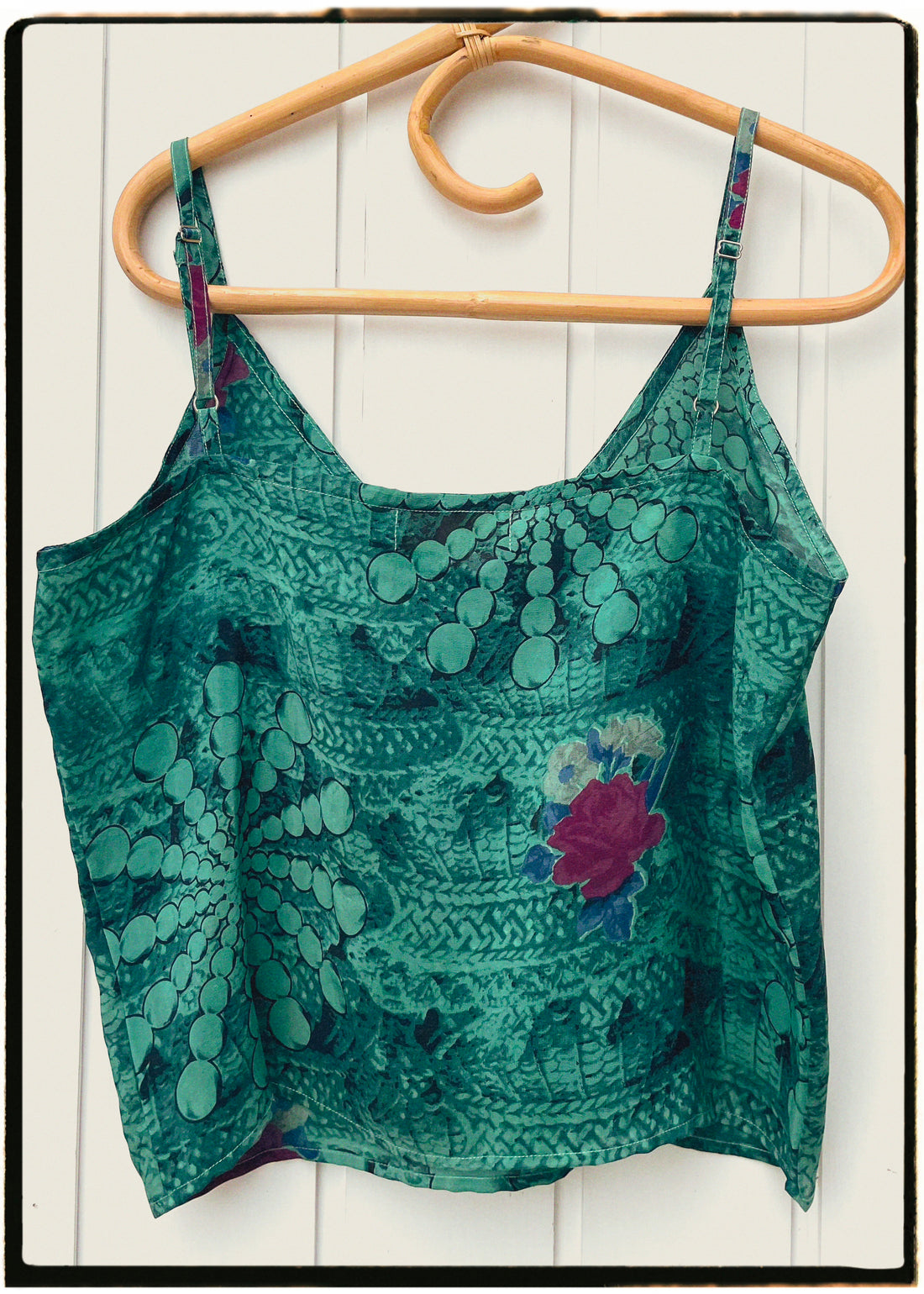 Reseda Silk Crepe Camisole Top ~ Cosmos M