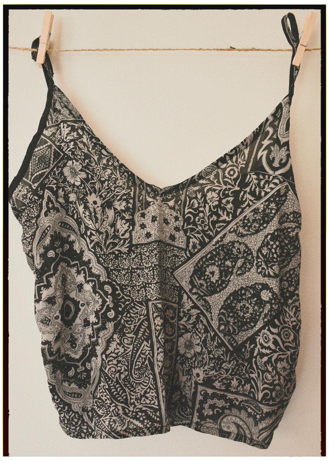 Reseda Silk Crepe Camisole Top ~ Salute M