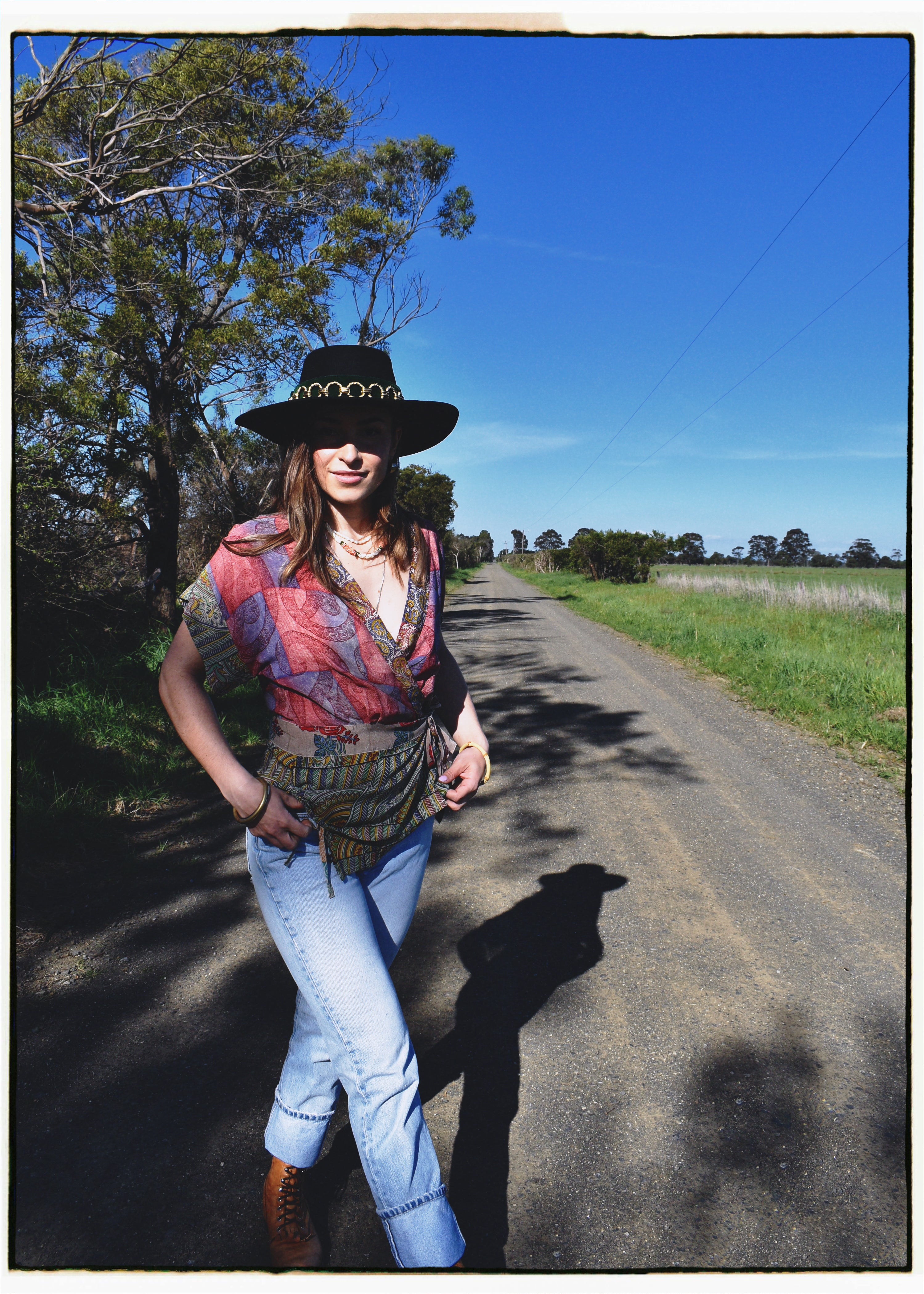 Bassia Silk Crepe Cross Tie Front Blouse ~ Sirocco M
