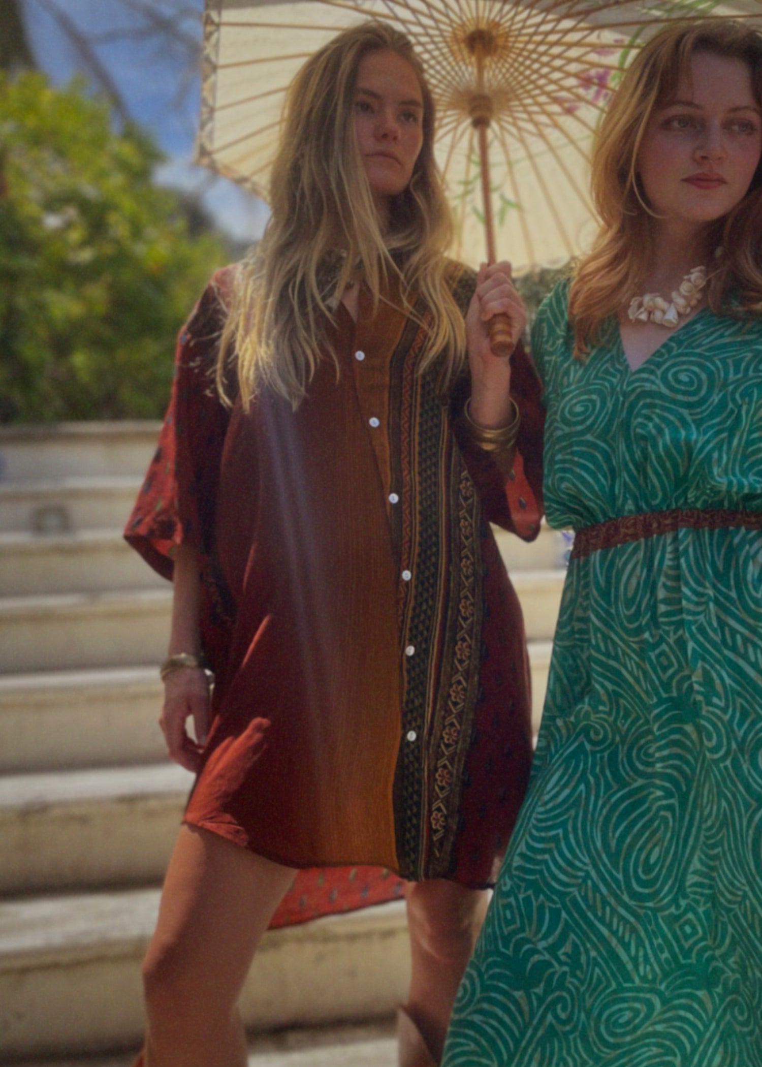 Astralagus Silk Crepe Oversized Shirt ~ Safari