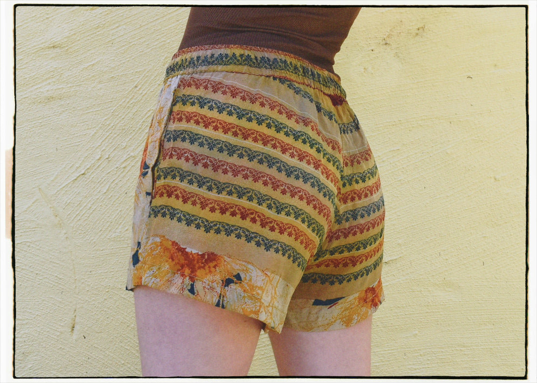 Fumaria Silk Shorts ~ Sunflower S