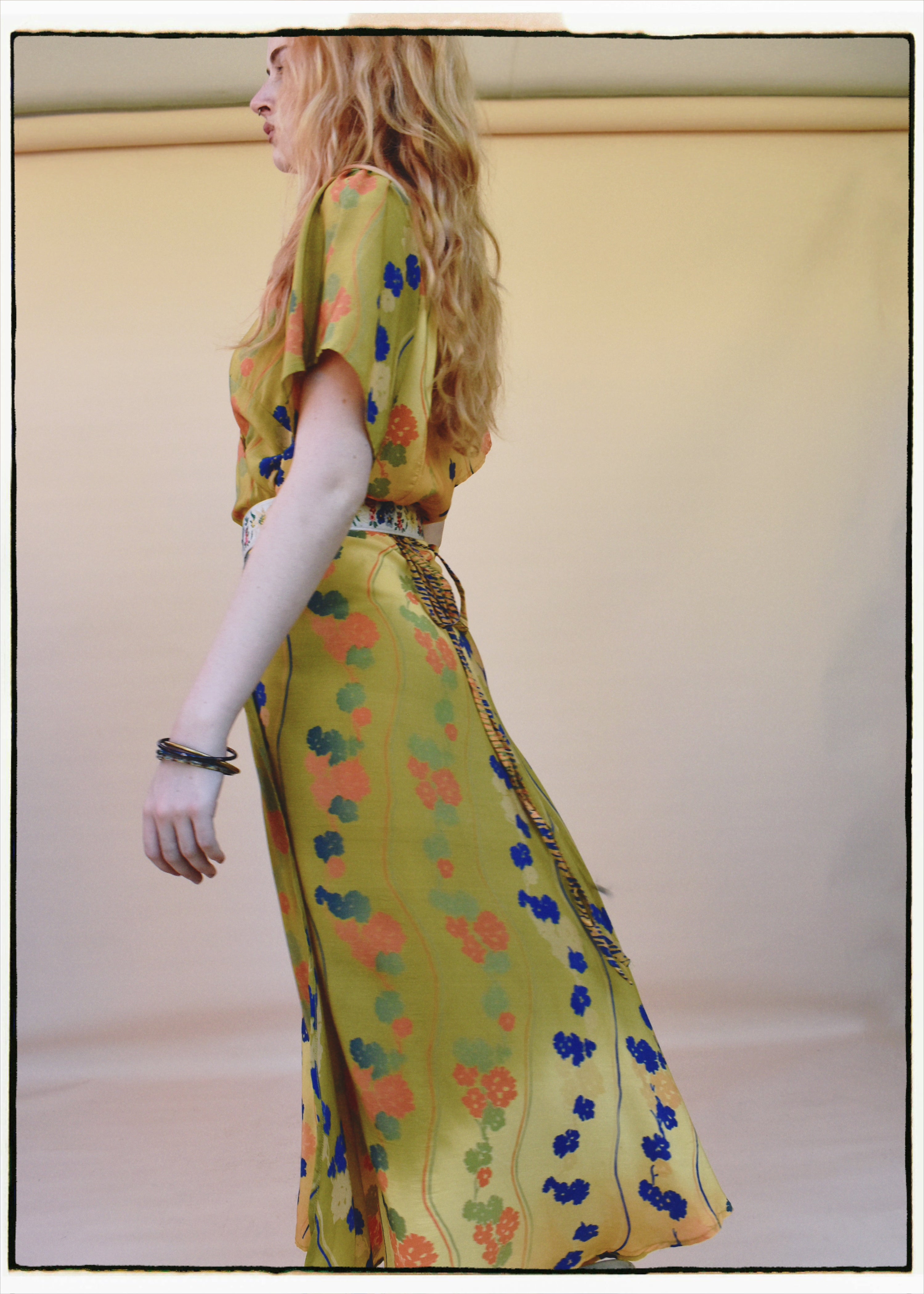 Liatris Silk Crepe Flutter Sleeve Wrap Dress ~ Ceylon L