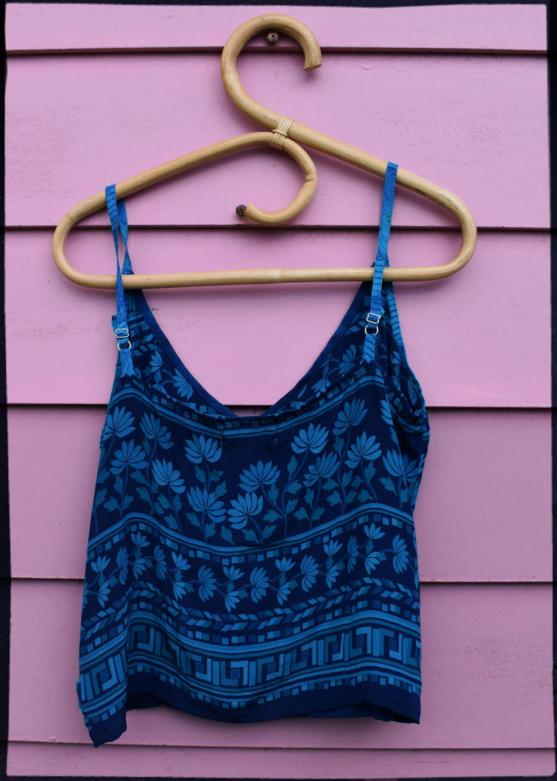 Reseda Silk Crepe Camisole Top ~ Delft S