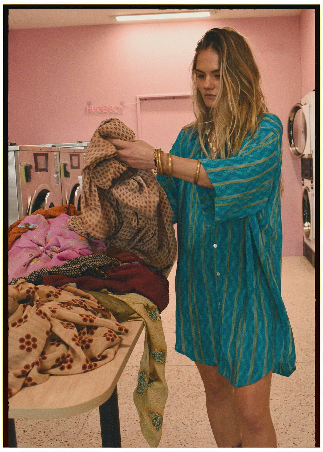 Astralagus Silk Crepe Oversized Shirt ~ Oceania