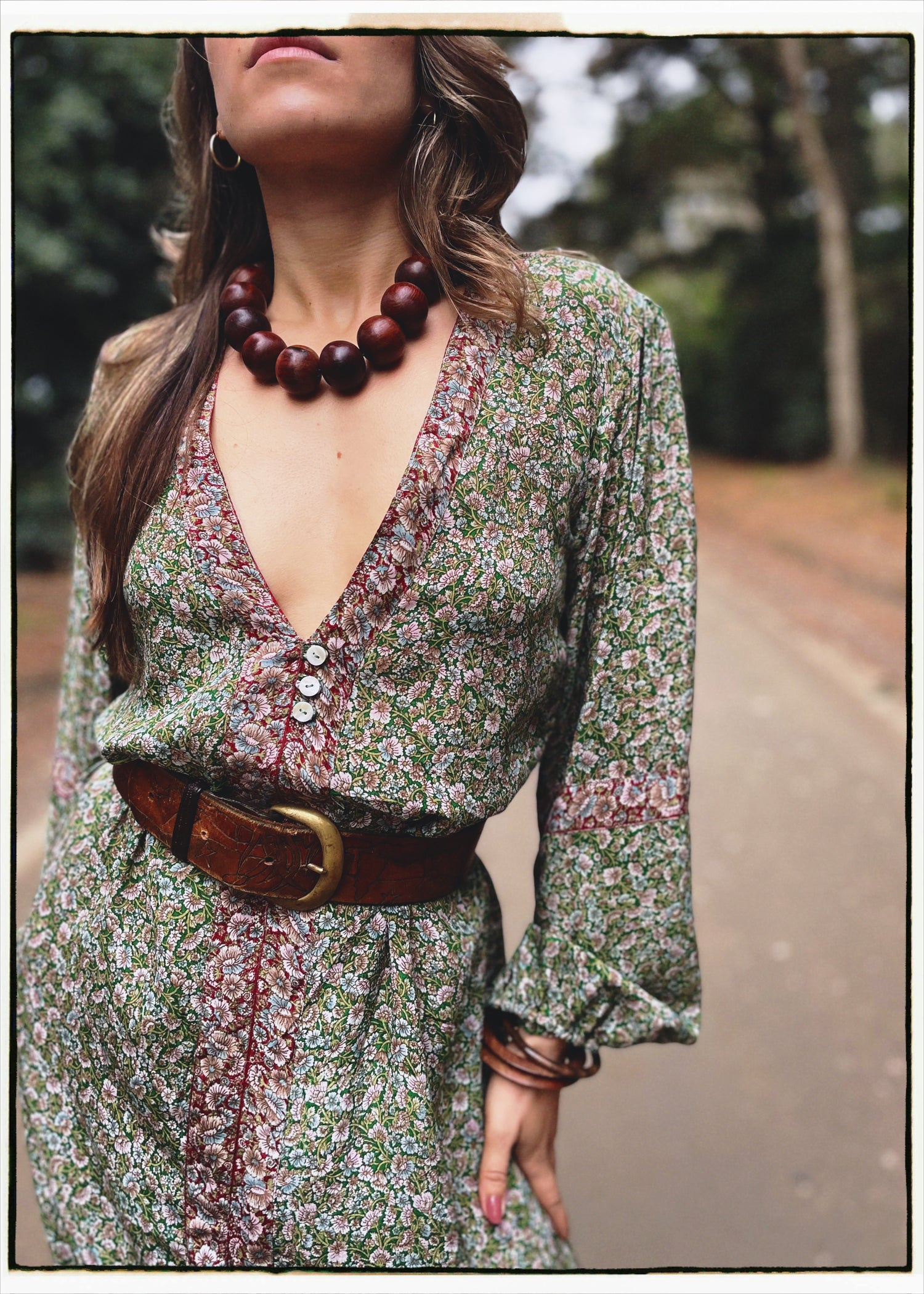 Zea Silk Crepe Kaftan Maxi Dress ~  Liberty M