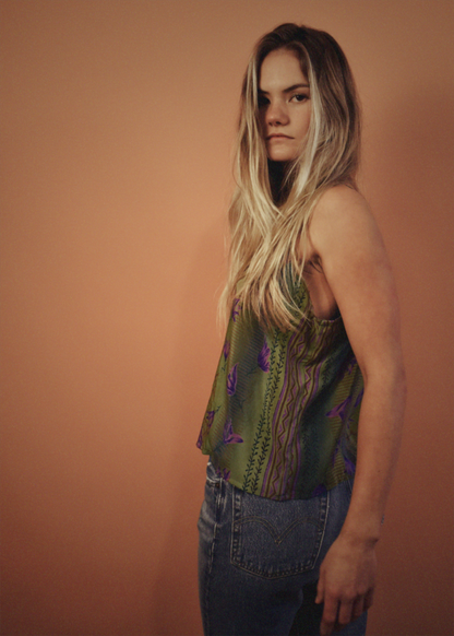 Reseda Silk Crepe Camisole Top ~ Amparo XL