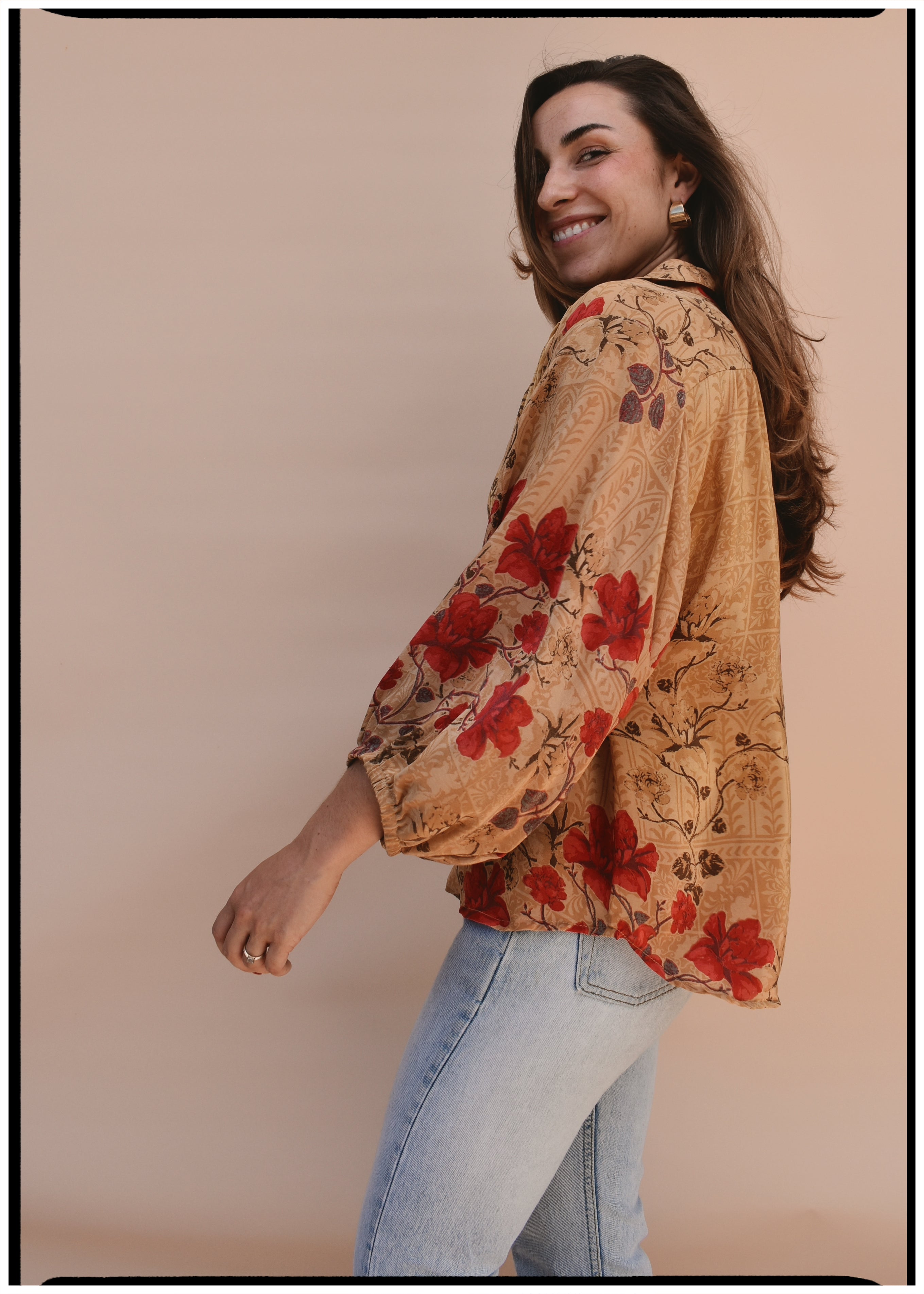 Cleome Silk Crepe Shirt ~ Bamboo S &amp; L