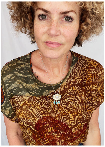 Viola Silk Crepe T-Shirt ~ Batik XL