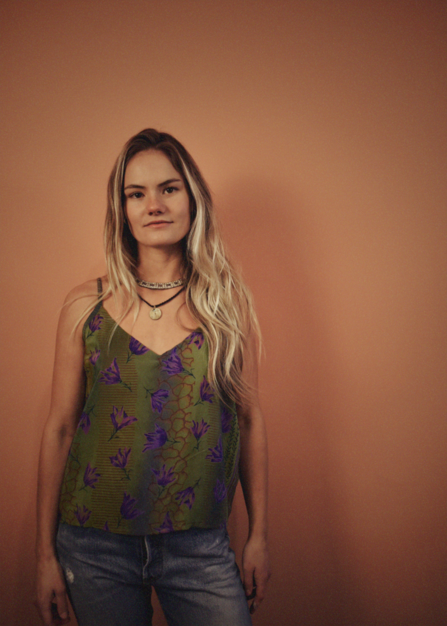 Reseda Silk Crepe Camisole Top ~ Amparo XL