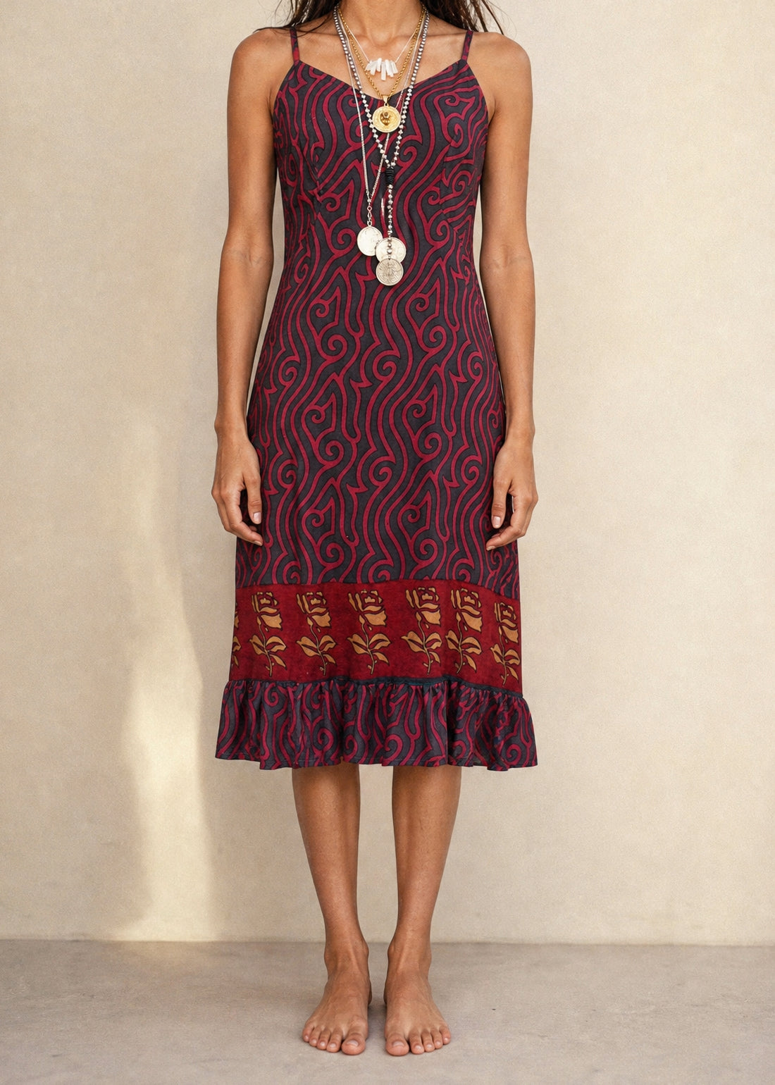 Rumex Silk Slip Dress ~ Military XS &amp; XL