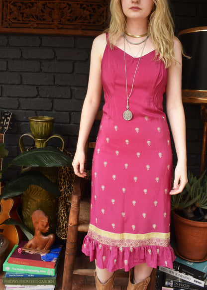 Rumex Silk Slip Dress ~ Claret S