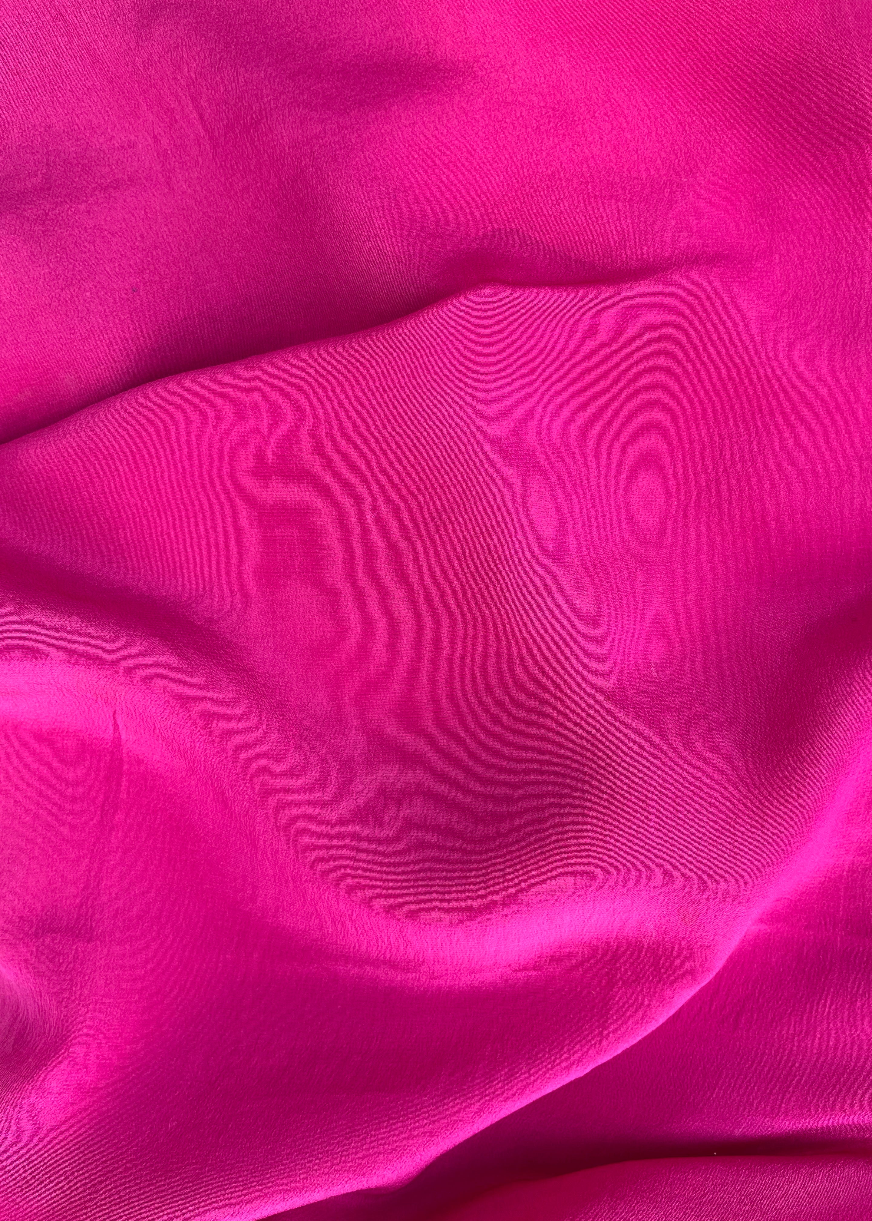 Reseda Silk Crepe Camisole Top ~ Fuchsia XL