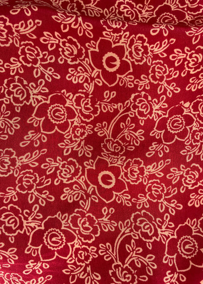 Reseda Silk Crepe Camisole Top ~ Rouge M