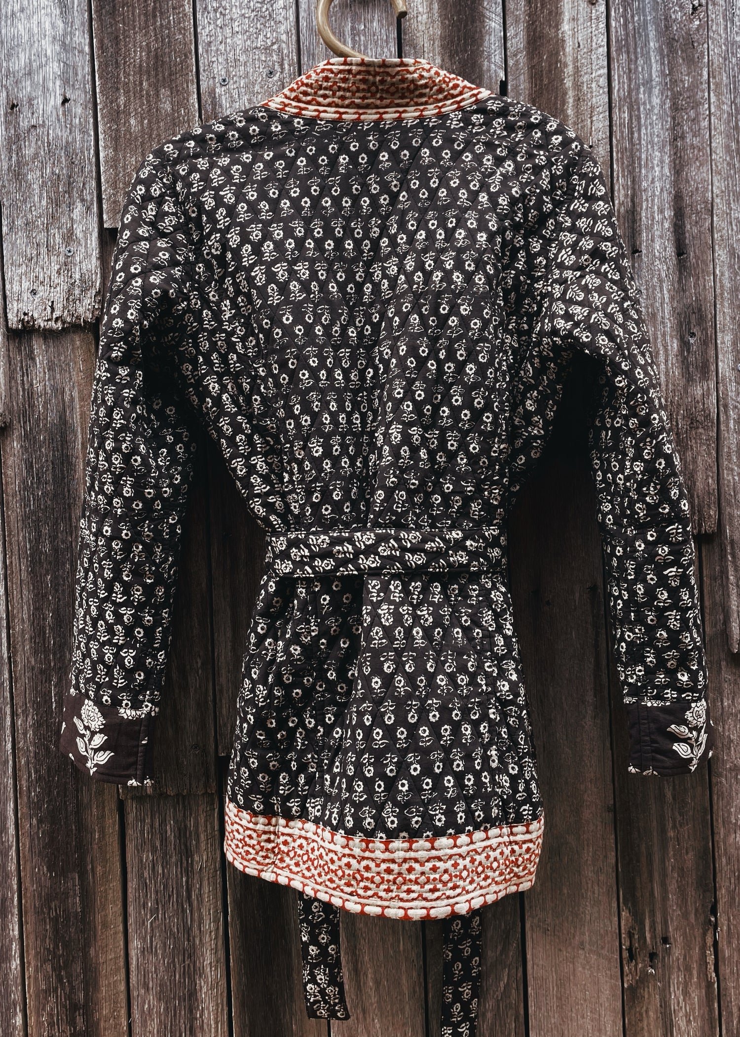 Eremurus Quilted Smoking Jacket ~ Charcoal