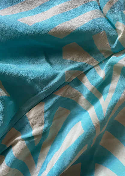 Fumaria Silk Shorts ~ Aqua XS
