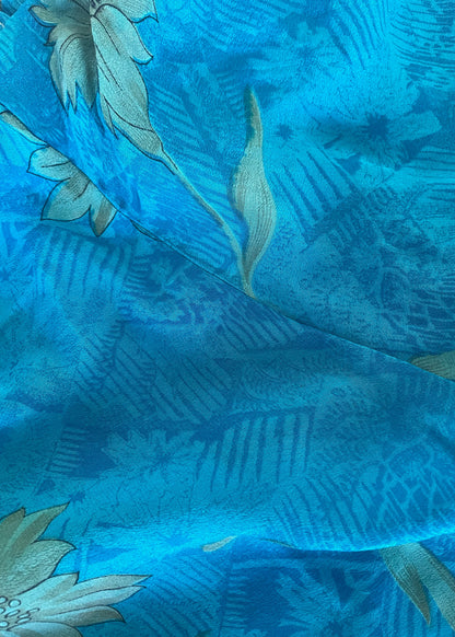 Fumaria Silk Shorts ~ Aquamarine XS