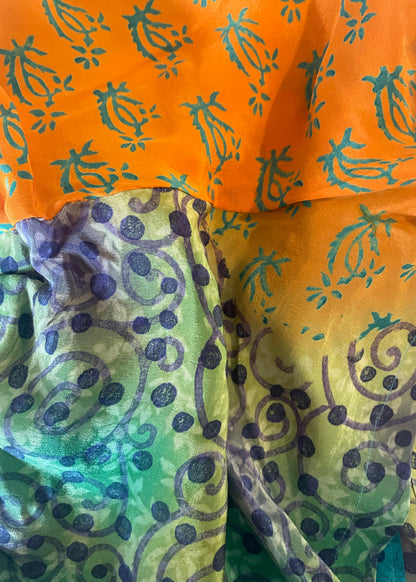 Fumaria Silk Shorts ~ Mandarin XS