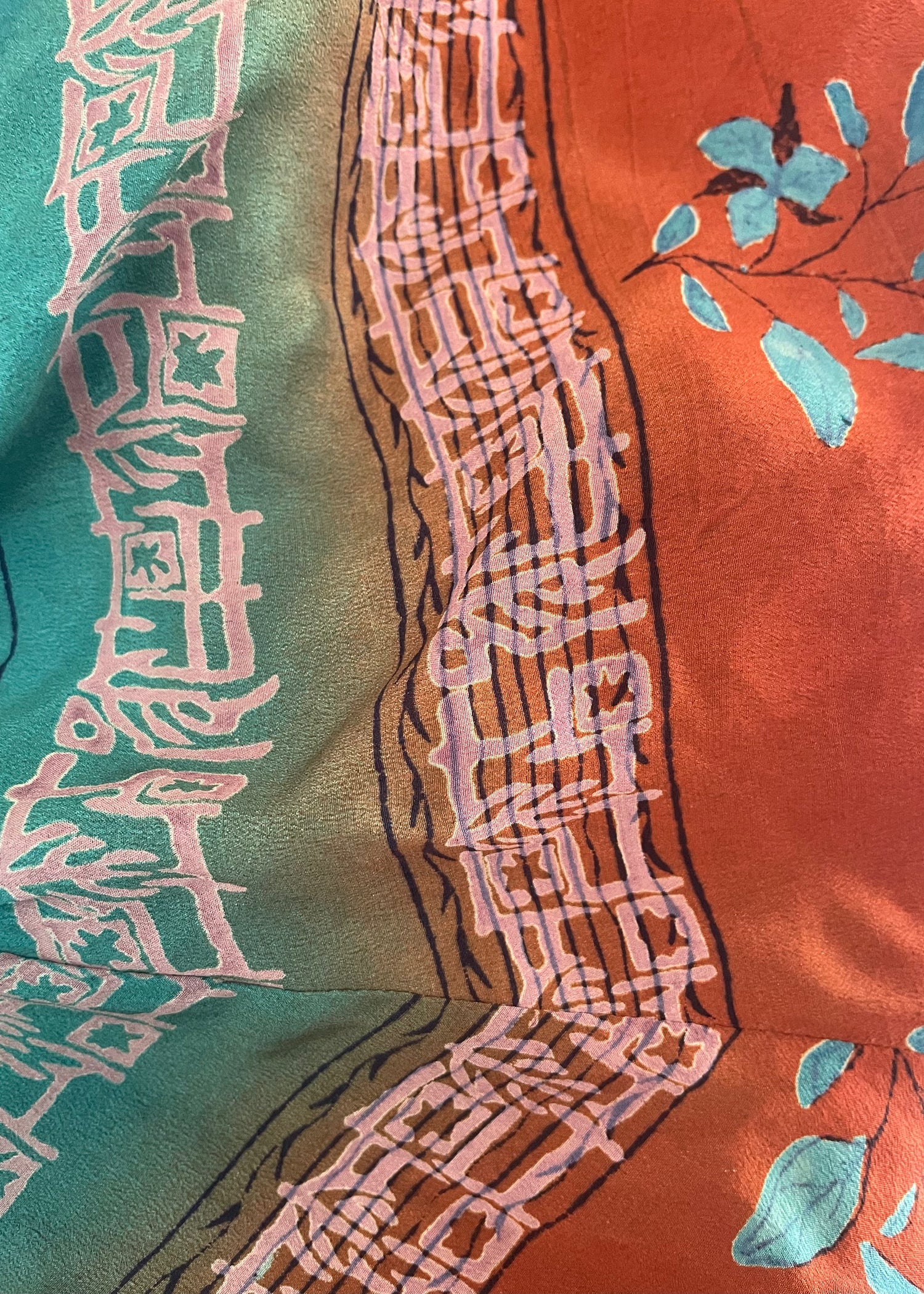 Fumaria Silk Shorts ~ Rust L