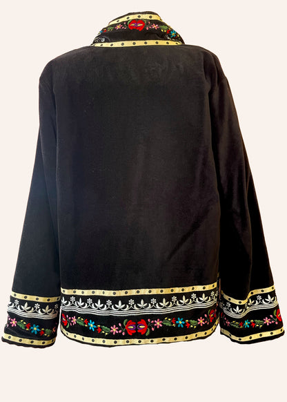 Fraxinus Embroidered Velvet Jacket