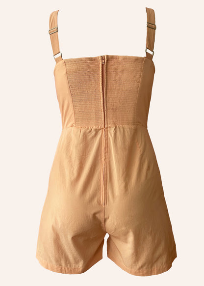 Gumamela Embroidered Cotton Playsuit