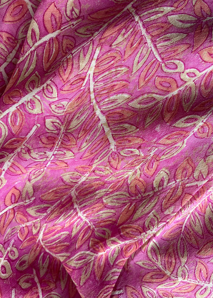 Eustoma Silk Crepe Swing Maxi Dress ~ Camelia M