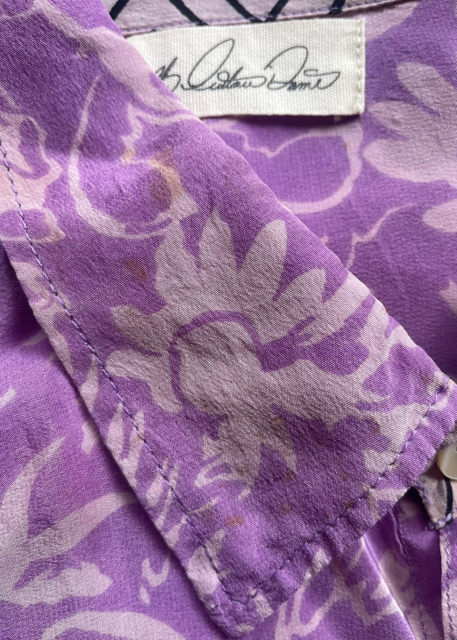 Astralagus Silk Crepe Oversized Shirt ~ Haze