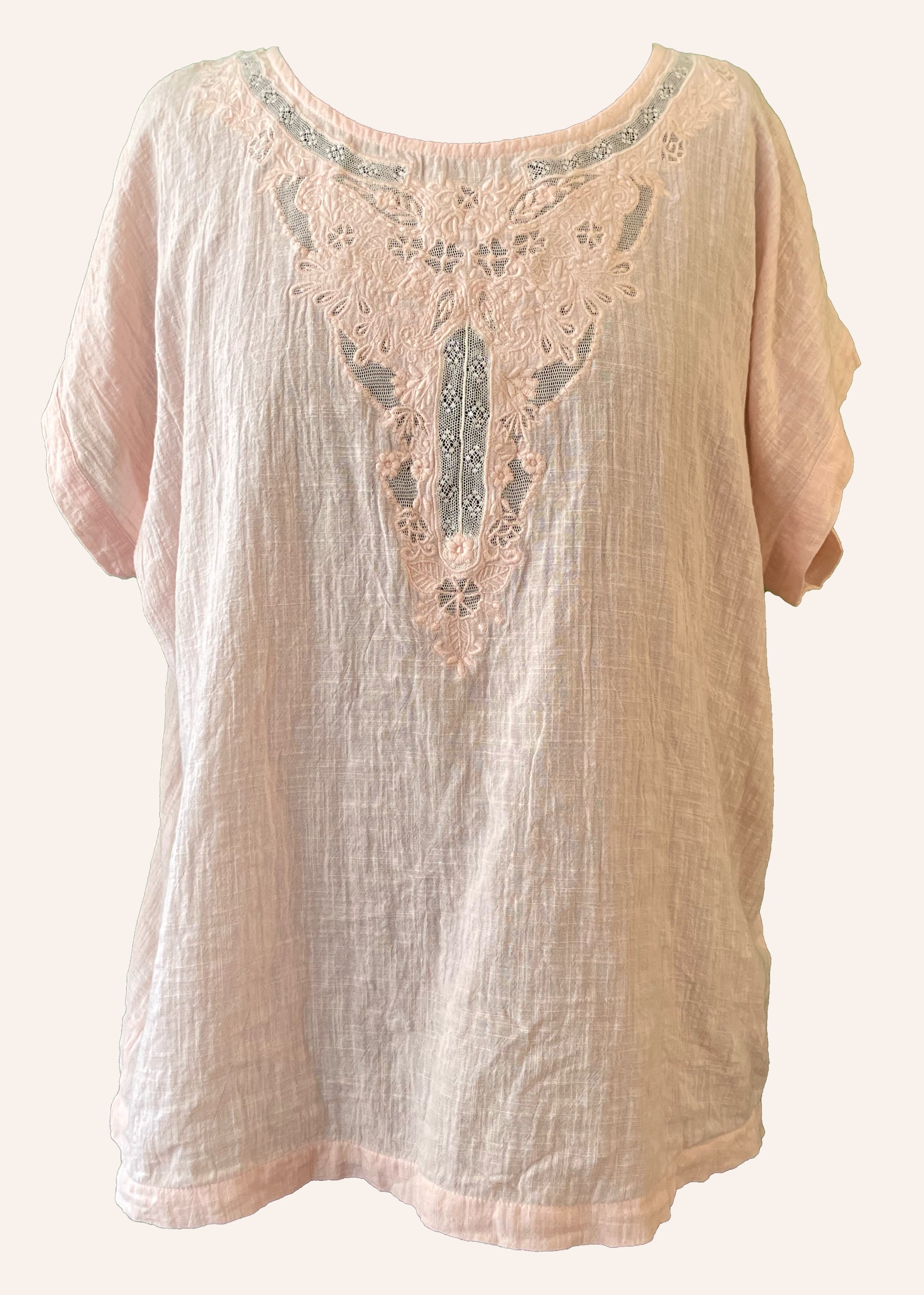 Hybrides Cotton Cut-Work Shirt