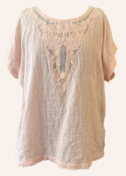 Hybrides Cotton Cut-Work Shirt