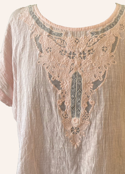 Hybrides Cotton Cut-Work Shirt