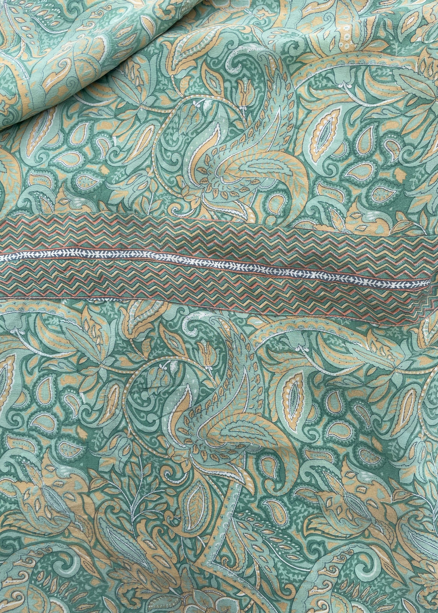 Zea Silk Crepe Kaftan Maxi Dress ~  Aqua XL