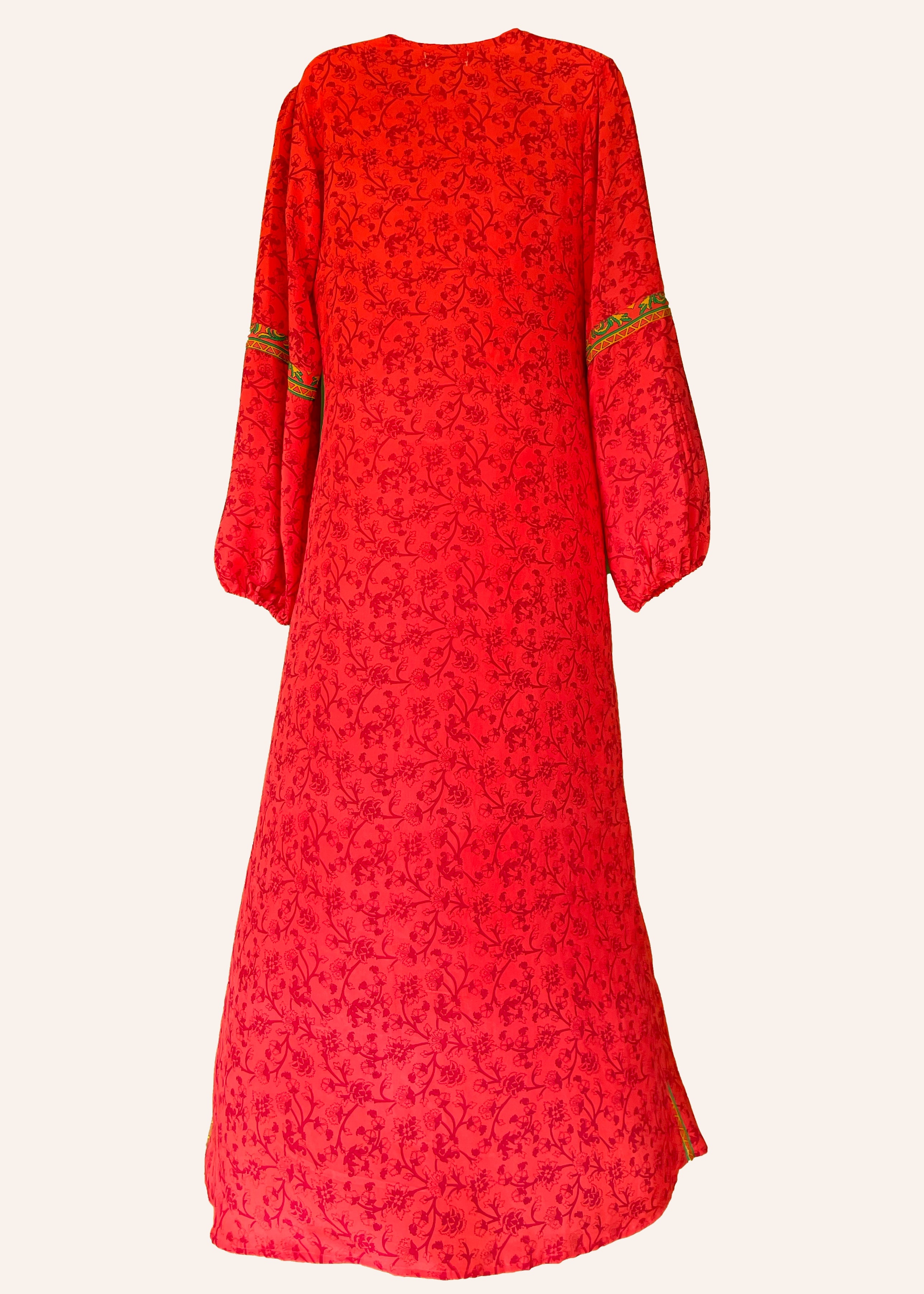 Zea Silk Crepe Kaftan Maxi Dress ~  Ibis S, M &amp; XL