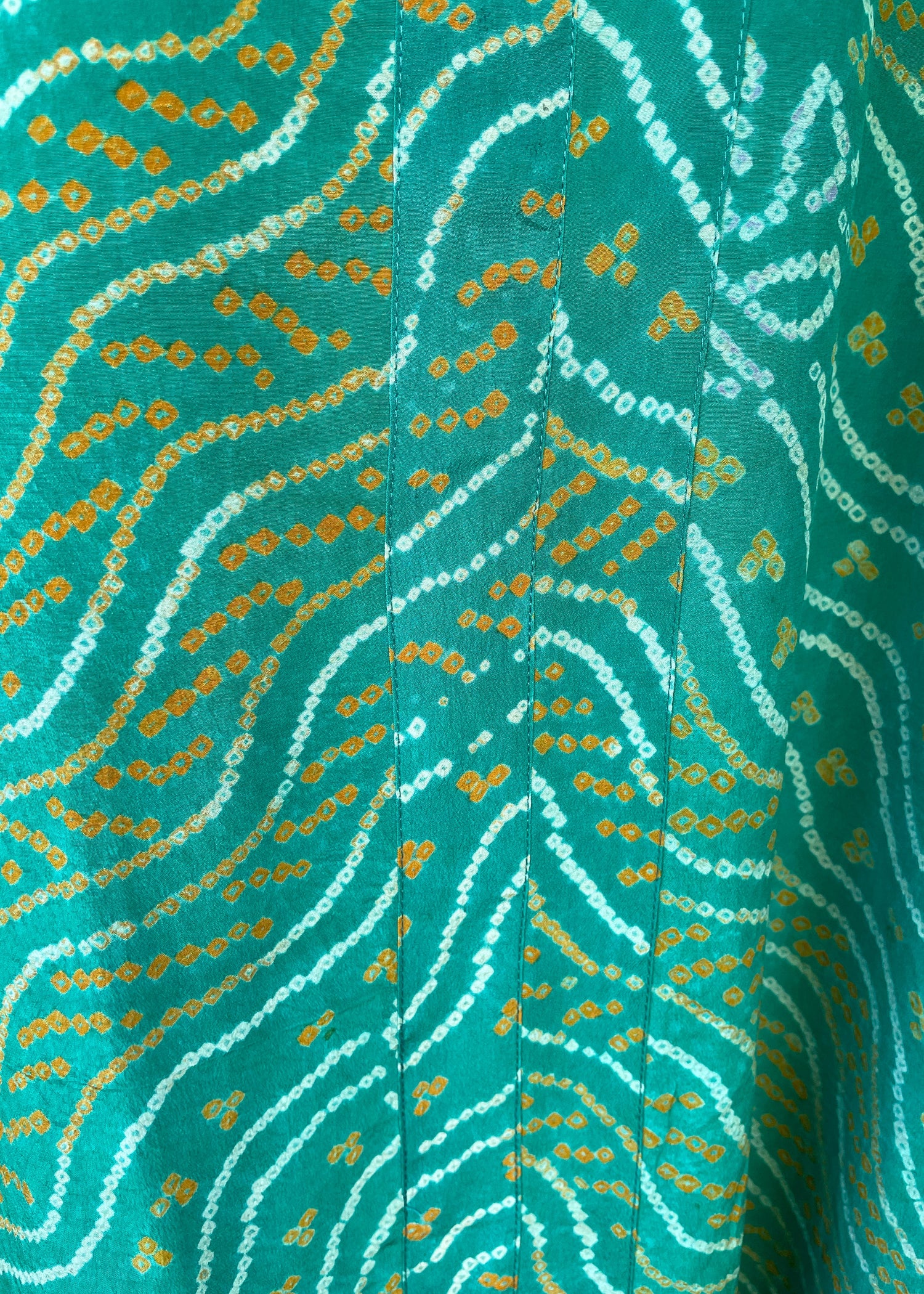 Zea Silk Crepe Kaftan Maxi Dress ~  Cascade M