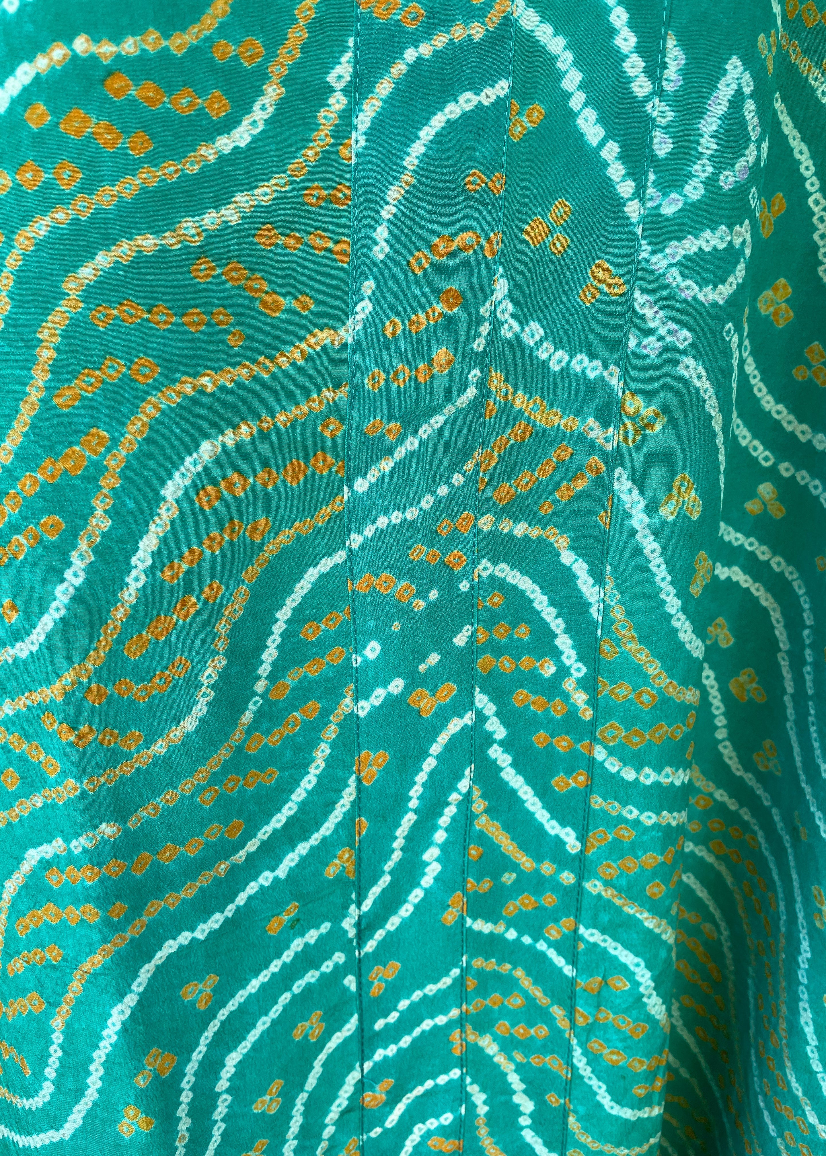 Zea Silk Crepe Kaftan Maxi Dress ~  Cascade M