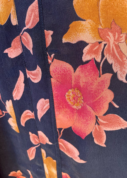 Zea Silk Crepe Kaftan Maxi Dress ~  Oriole S