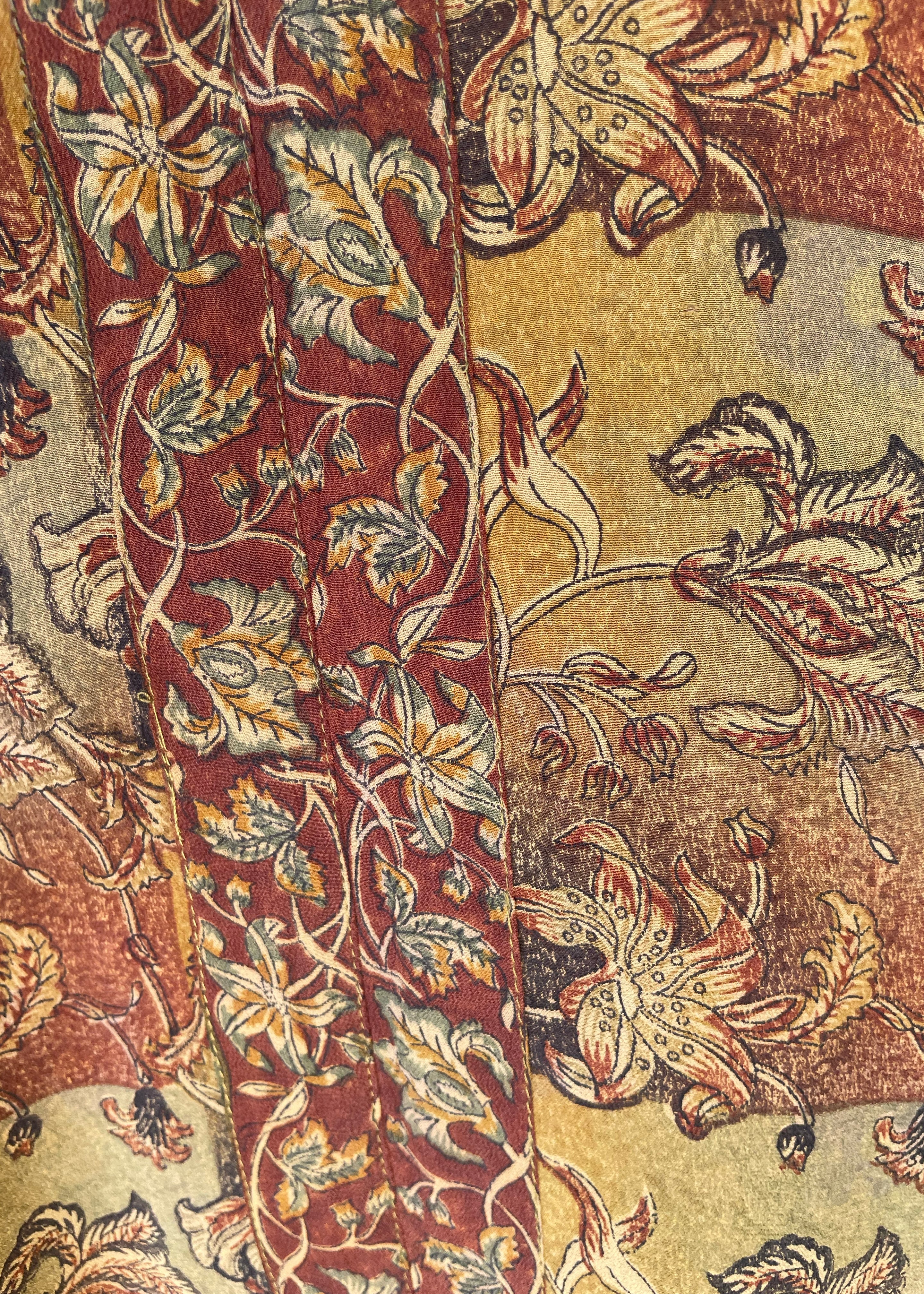 Zea Silk Crepe Kaftan Maxi Dress ~ Sequoia S