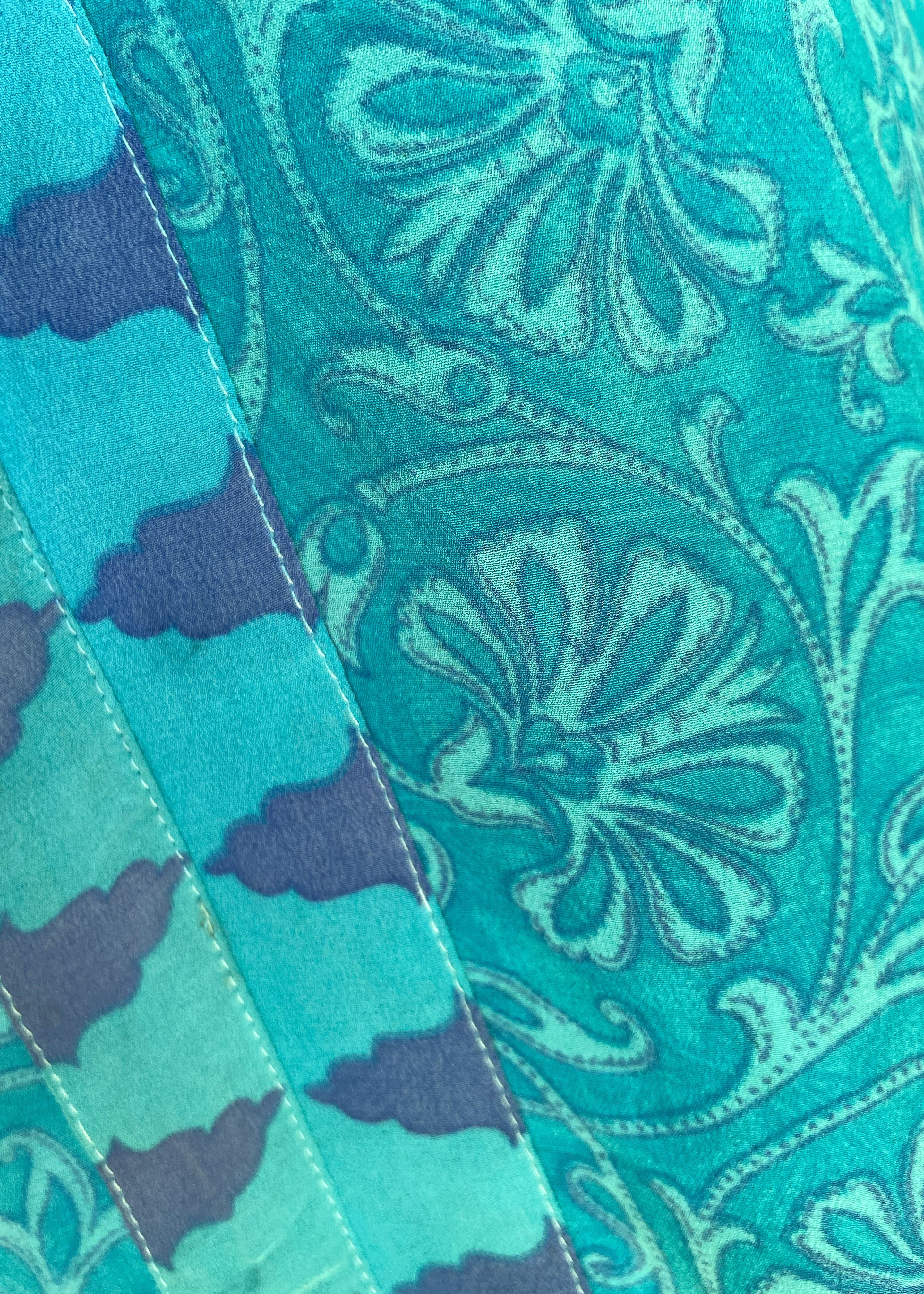 Zea Silk Crepe Kaftan Maxi Dress ~ Bluebird S