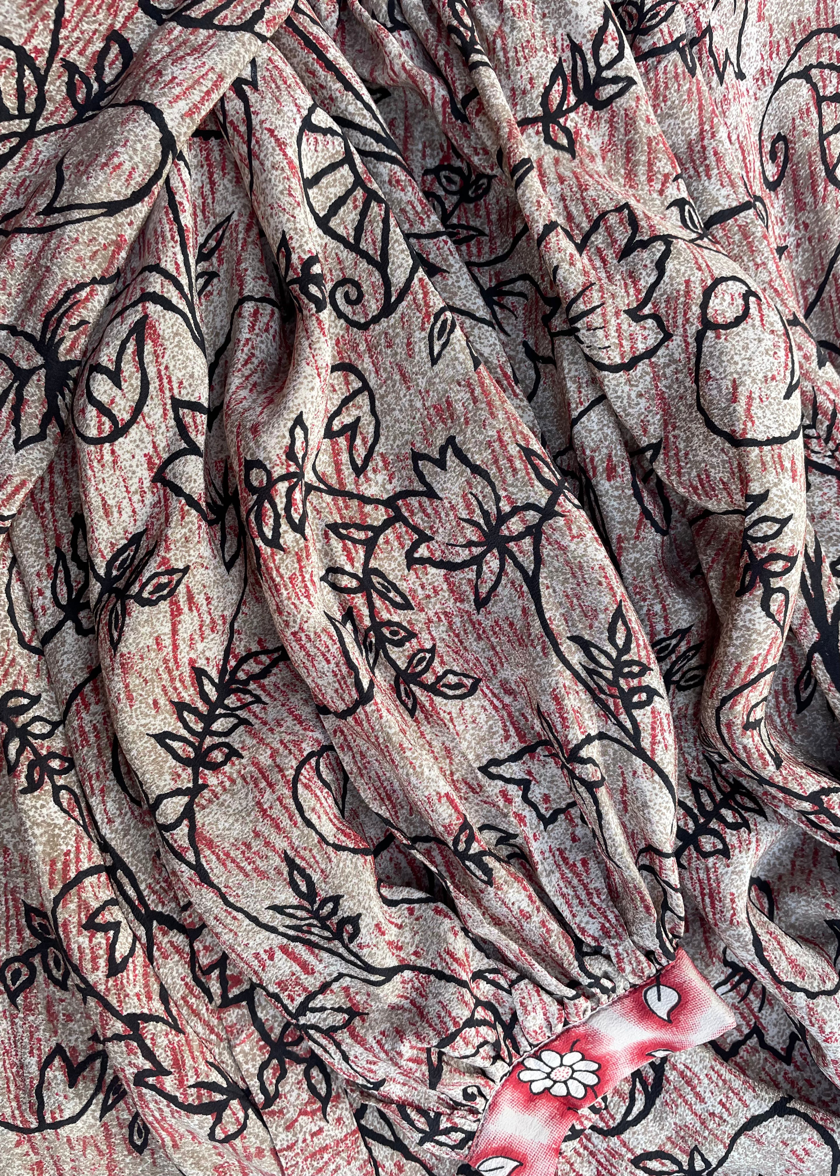 Caladium Silk Wrap Dress ~ Willow S
